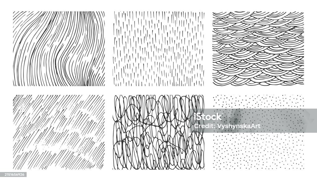 Scibbled Pattern Hatching Drawn With Pen Freehand Scribble Patterns Stock Illustration ...