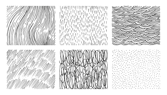 Patterns Using Scribbling Hatching Drawn With Pen Freehand Scribble Patterns Stock Illustration ...