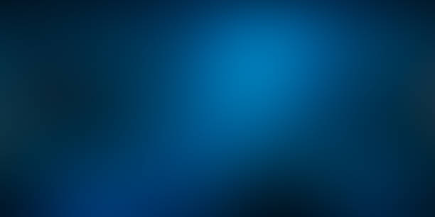 istock Abstract minimal blue gradient background with wavy glowing. Dark blue futuristic wall with smooth light lines. 2151658320