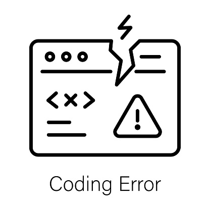 Coding Error Stock Illustration - Download Image Now - Coding ...
