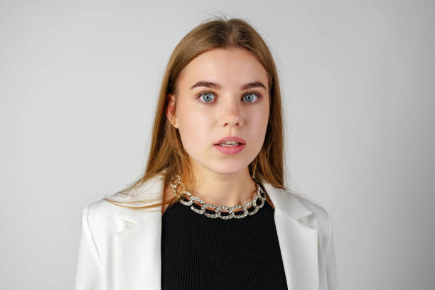 istock Excited Young Woman in Stylish Outfit Surprised Expression 2151662357