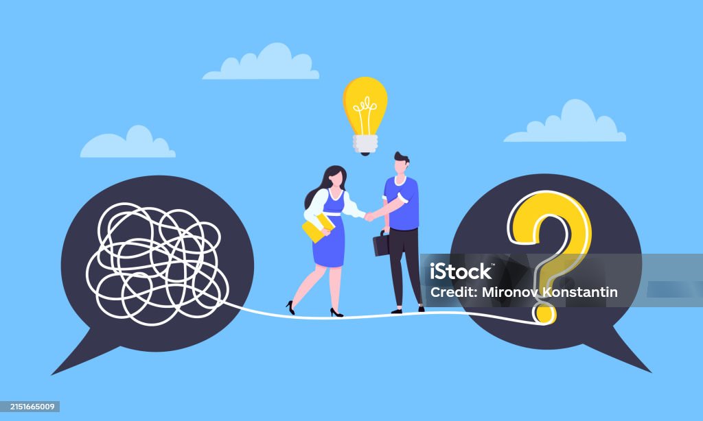 Structuring The Problem Mess Understanding Problem Solution Simplify Challenge Stock Illustration ...