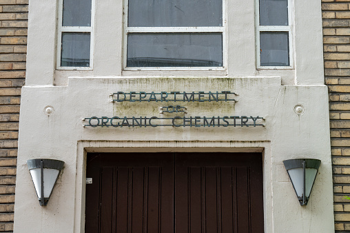 Glasgow, UK- Sep 9, 2023: The Department of Organic Chemistry Building at the University of Glasgow.
