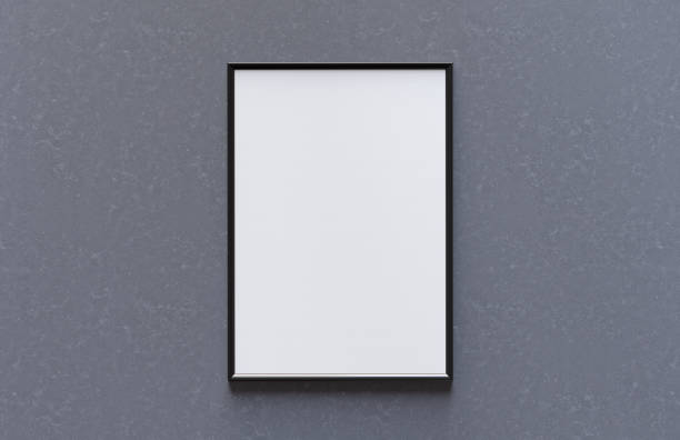 istock White poster with black frame on concrete wall 2151667187