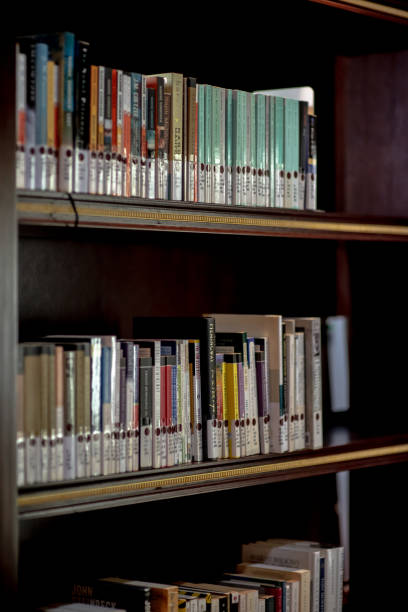 istock Bookshelves in the library 2151667255