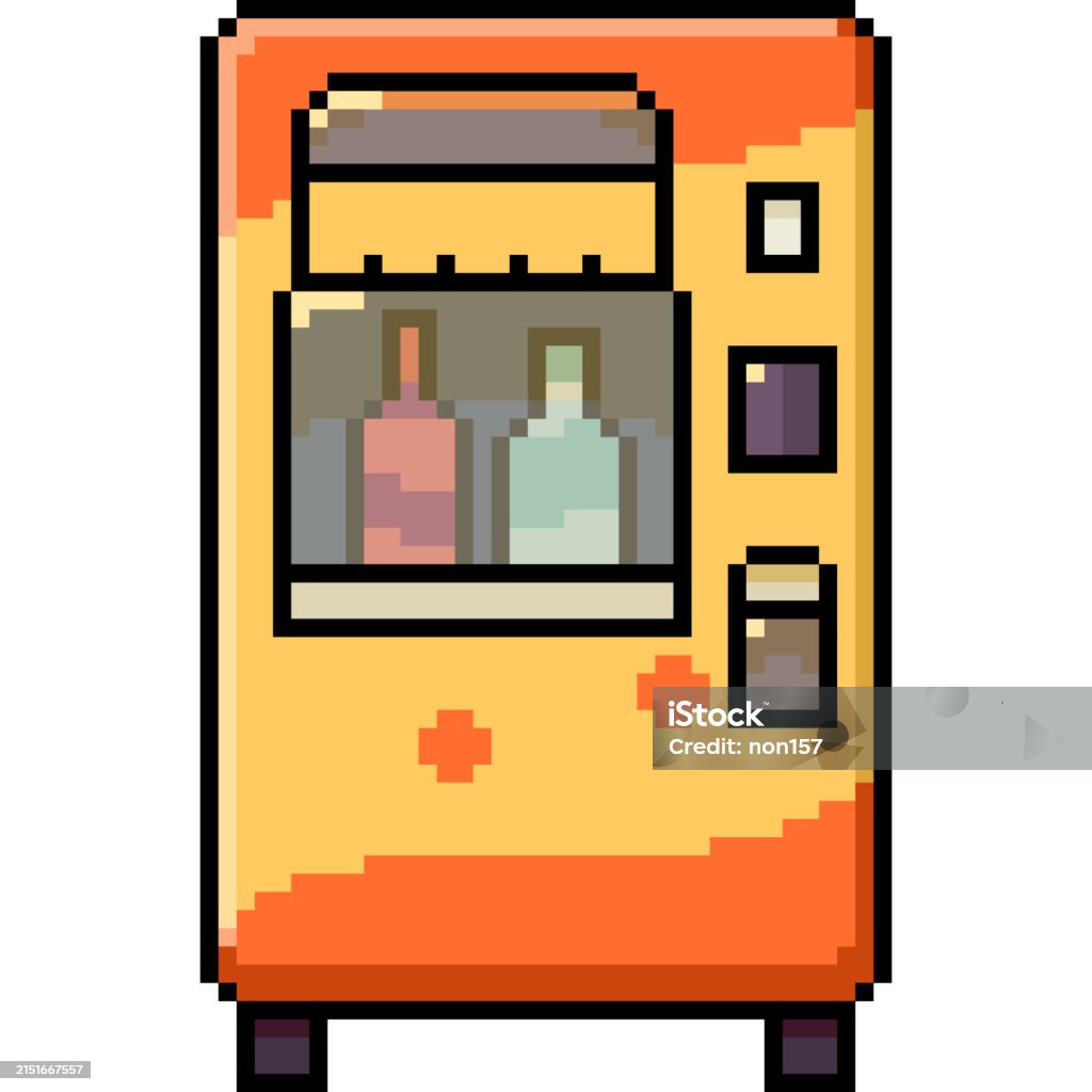 Pixel Art Of Orange Vending Machine Stock Illustration Download Image Pixel Art Of Orange Vending Machine Stock Illustration Download Image