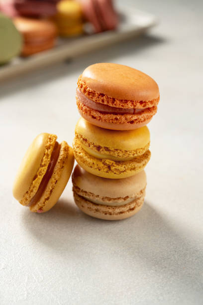 istock Macarons cookies in a plate, french macarons. 2151668080