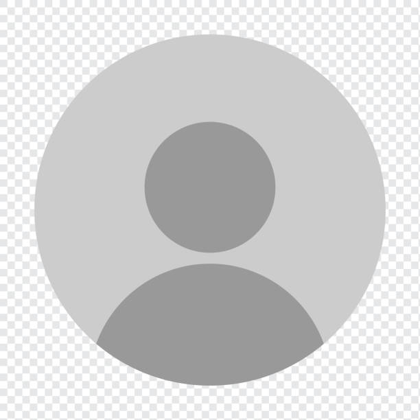 vector flat illustration in grayscale. avatar, user profile, person icon, gender neutral silhouette, profile picture. - yakın çekim portre stock illustrations