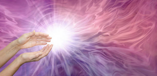 istock Beaming Reiki heart healing energy 2151670899
