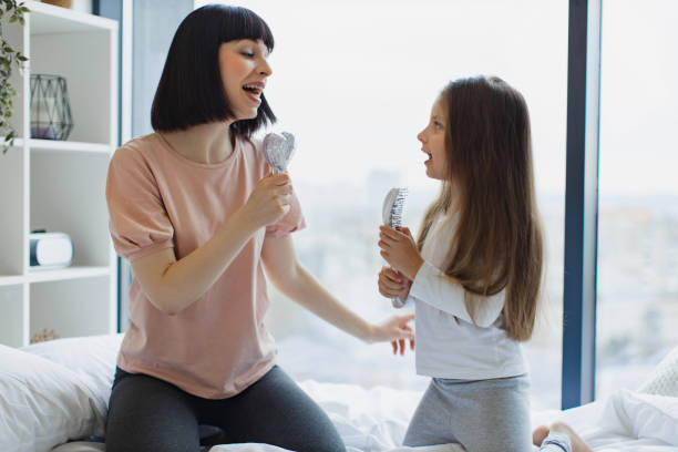 istock Happy Caucasian family having fun on a weekend morning. 2151673773