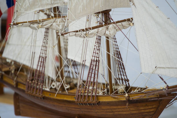 istock Wooden handmade sailing boats 2151676856