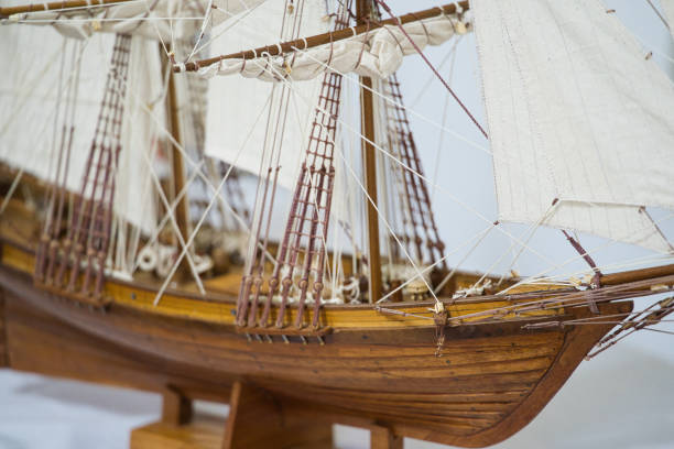 istock Wooden handmade sailing boats 2151677082