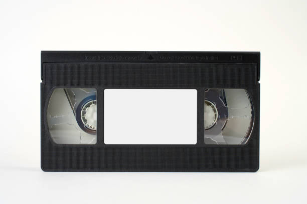 istock Video cassette tape on white background, close-up 2151677436