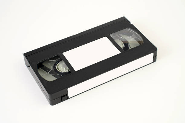 istock Video cassette tape on white background, close-up 2151677445