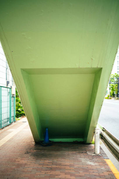 Backside of pedestrian bridge