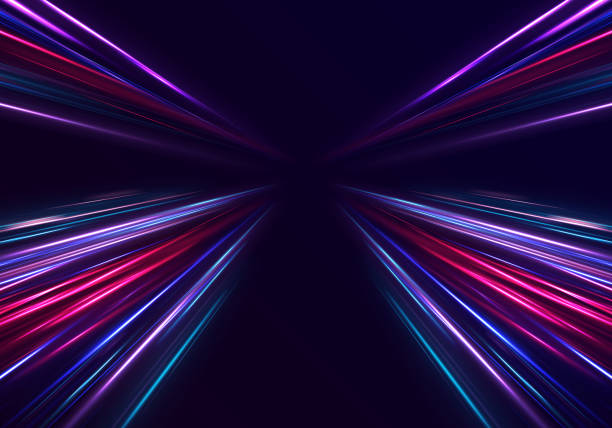 istock Lines in the shape of a comet against a dark background. 2151681922