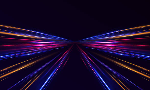 istock Lines in the shape of a comet against a dark background. 2151682884