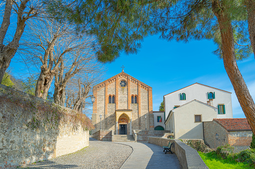 Monselice, Italy,view of  the ancient parish church of Santa Giustina