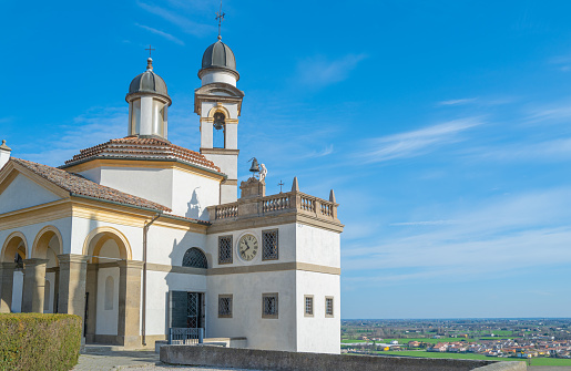 Monselice, Italy , view of the San Giorgio church, annexed to the Villa Duodo