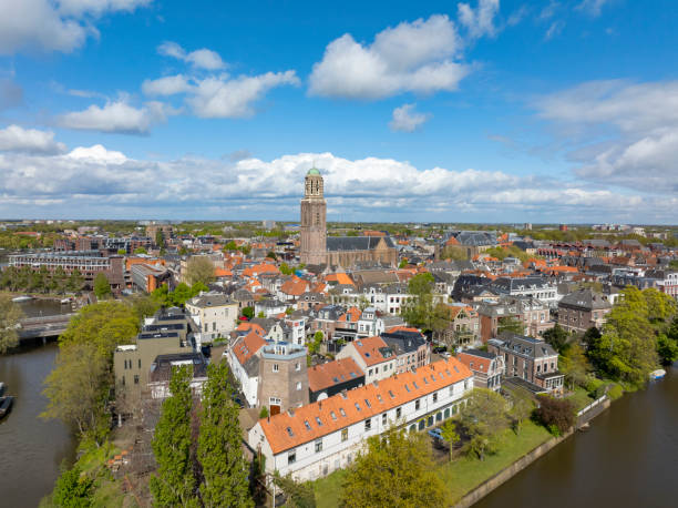 istock Zwolle dowtown district springtime aerial view 2151683208