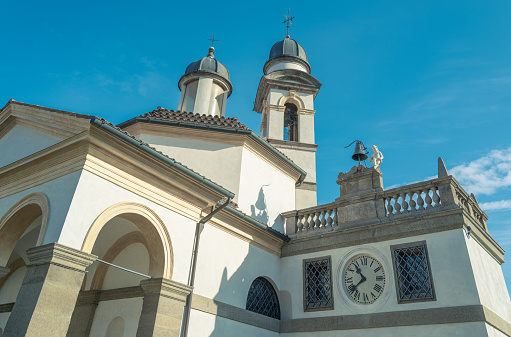 Monselice, Italy ,upward view of the San Giorgio church, annexed to the Villa Duodo