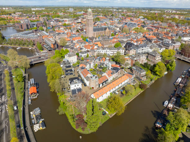 istock Zwolle dowtown district springtime aerial view 2151683360