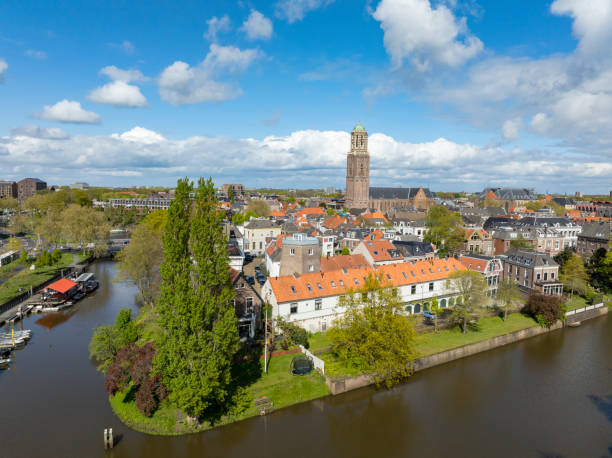 istock Zwolle dowtown district springtime aerial view 2151683378