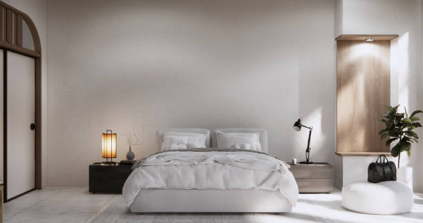 istock Bedroom minimal Modern wall and granite tiles floor. 2151686065