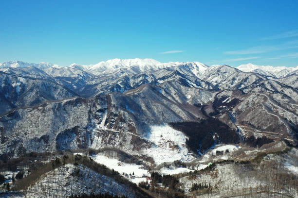 istock Aerial view from above Minakami Onsen 2151688643