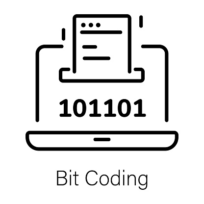 Bit Coding Stock Illustration - Download Image Now - Binary Code ...