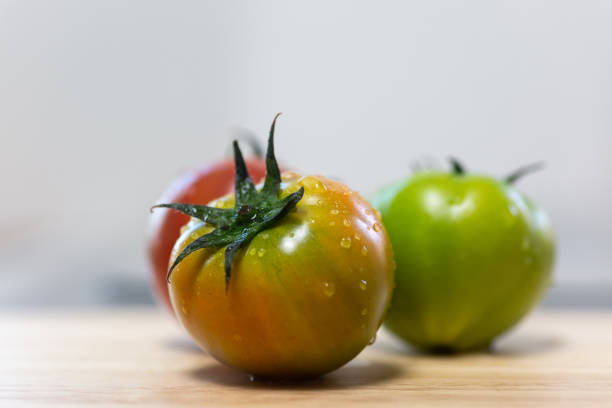 Tomato isolated on white background. close-up, front view, top view,
