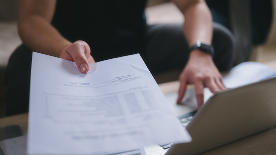 Overdocumentation Man Hand Holding Or Handing Over Document Documentation Document Data ...