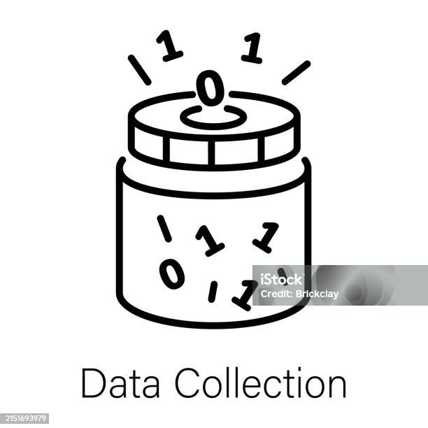 Data Collection Stock Illustration - Download Image Now - Binary Code ...