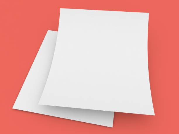 istock Two sheets of white paper on a red background. 2151695471