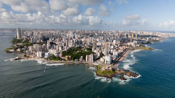 istock Farol da Barra beach in Salvador Brazil 2151700701