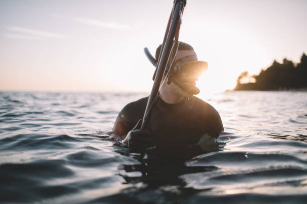 istock Spearfisherman ready for fish hunting 2151701186