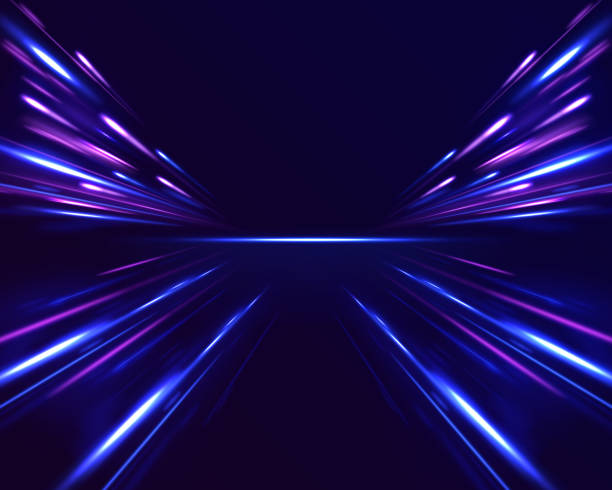 istock Lines in the shape of a comet against a dark background. 2151702402