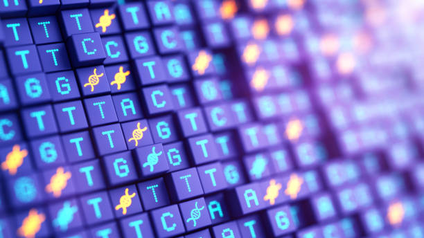 istock DNA strands and sequencing ATGC data background. Double helix structure. Nucleic acid sequence. Genetic research. 3d illustration. 2151702705