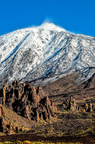 istock A mountain with snow on it and a rocky hillside 2151705234