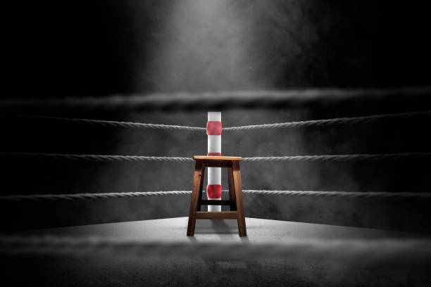 istock An empty seat in the corner of a boxing ring 2151705662