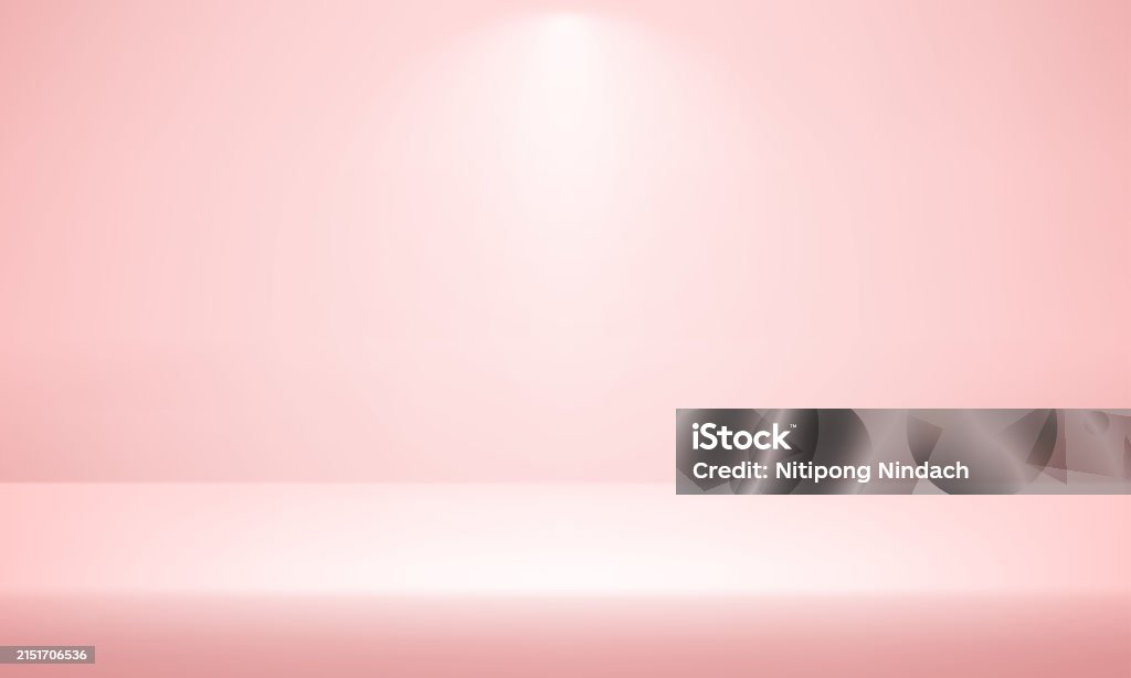 Pink Studio Wall Empty Pink Background Realistic Studio Wall Minimal 3d Shelf Stock ...