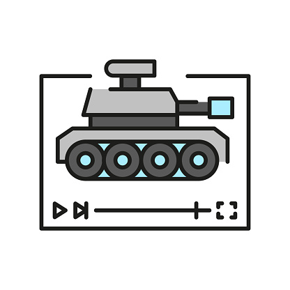 War genre line black icon. Sign for web page, mobile app, button, logo. Vector isolated button. Editable stroke.