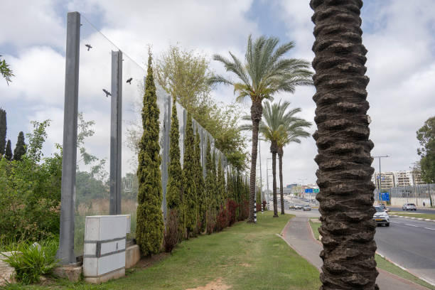 Acoustic barrier on Israeli routes.