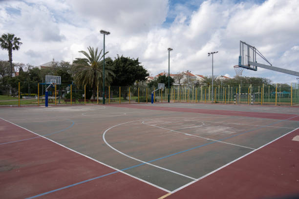 istock Basketball court in public park. 2151715443