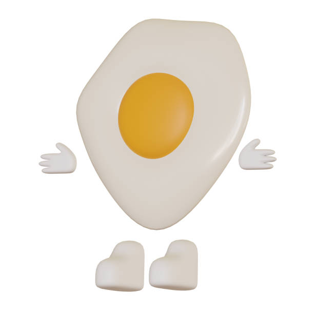 a plate of fried eggs with sauce in the shape of a smiley face, on a pink background