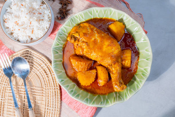 istock Yellow Curry Chicken serve with steamed rice 2151718776