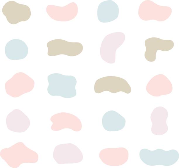 Vector Hand-drawn Fluffy Loose Ellipse Set Vector Hand-drawn Fluffy Loose Ellipse Set imperfection stock illustrations