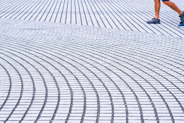 Patterned pavement in Chiang Kai-shek Memorial Hall, Taipei Taiwan.
