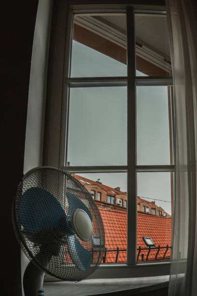 istock View from the window to the tiled roofs and facades 2151729673