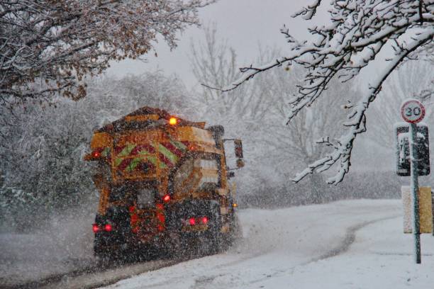 Snow truck gritting